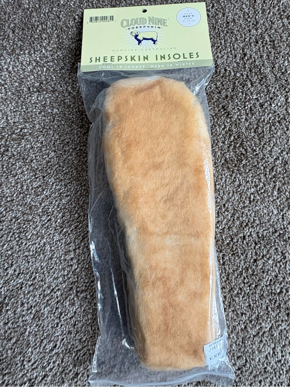 Cloud Nine Sheepskin Insoles - Natural Tan - Picture 3 of 3